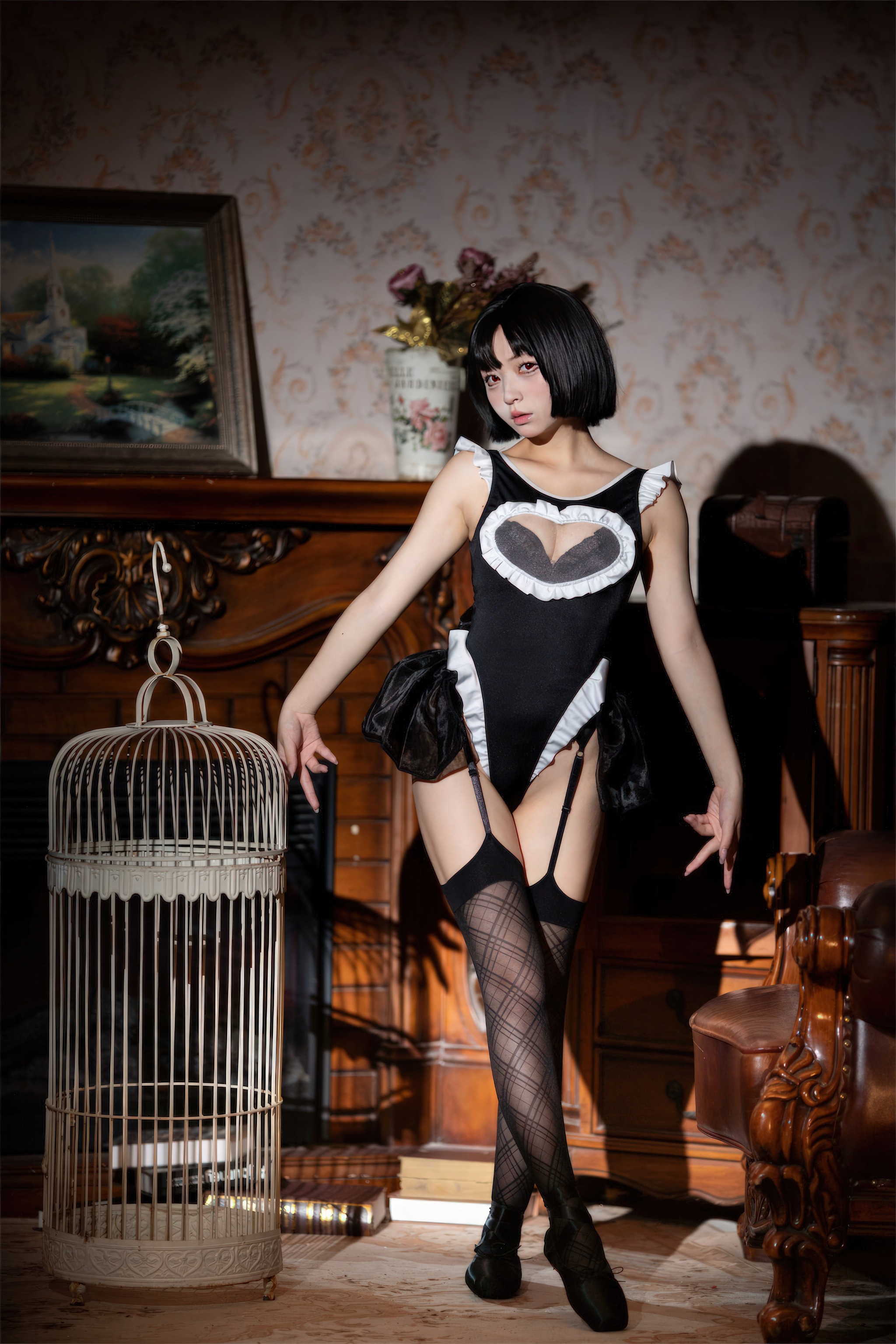 图片[1]-花铃 – NO.026 马戏团芭蕾 吊带袜高叉[43P]-XikXak
